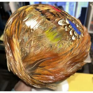 Vintage Pheasant Feather Hat Art Deco Stunning, Perfect Condition 1940's